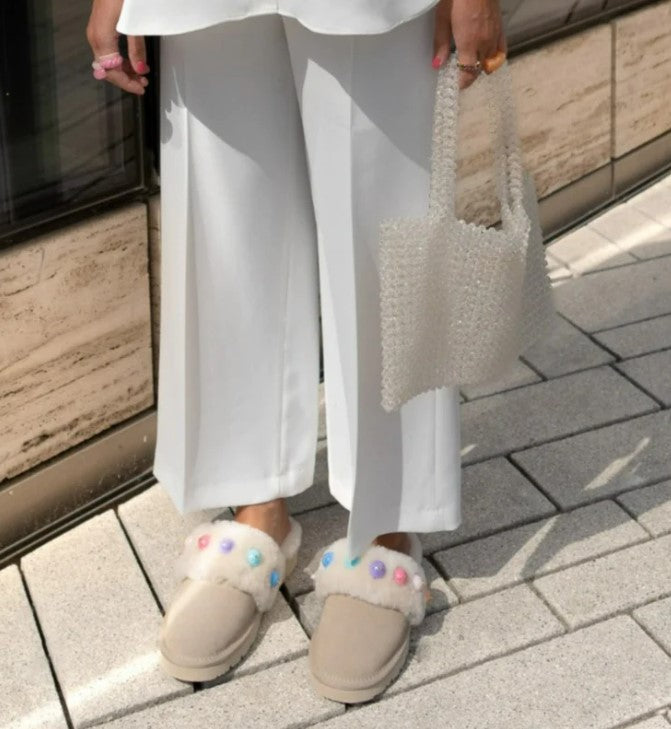 ZAZAZSHOO SCHUHE Taupe Rainbow Love