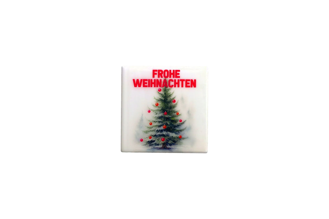 GIFTCOMPANY Love Tile FROHE WEIHNACHTEN – WEISS/PINK