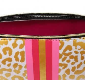 MOO ILO Tasche Clutch Neopren Leo Weiß Gold