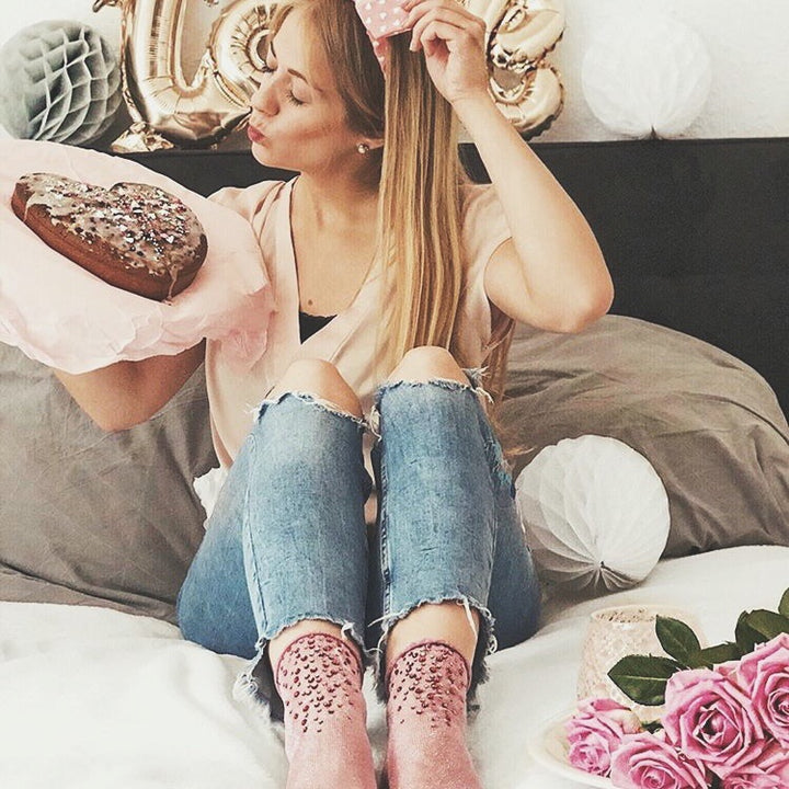 DAILYSOCKS Glitzersocken Laila, Farbe Pink