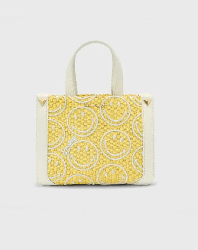 weat Tasche MINI TOTE RAFFIA SMILEY® Farbe Gelb