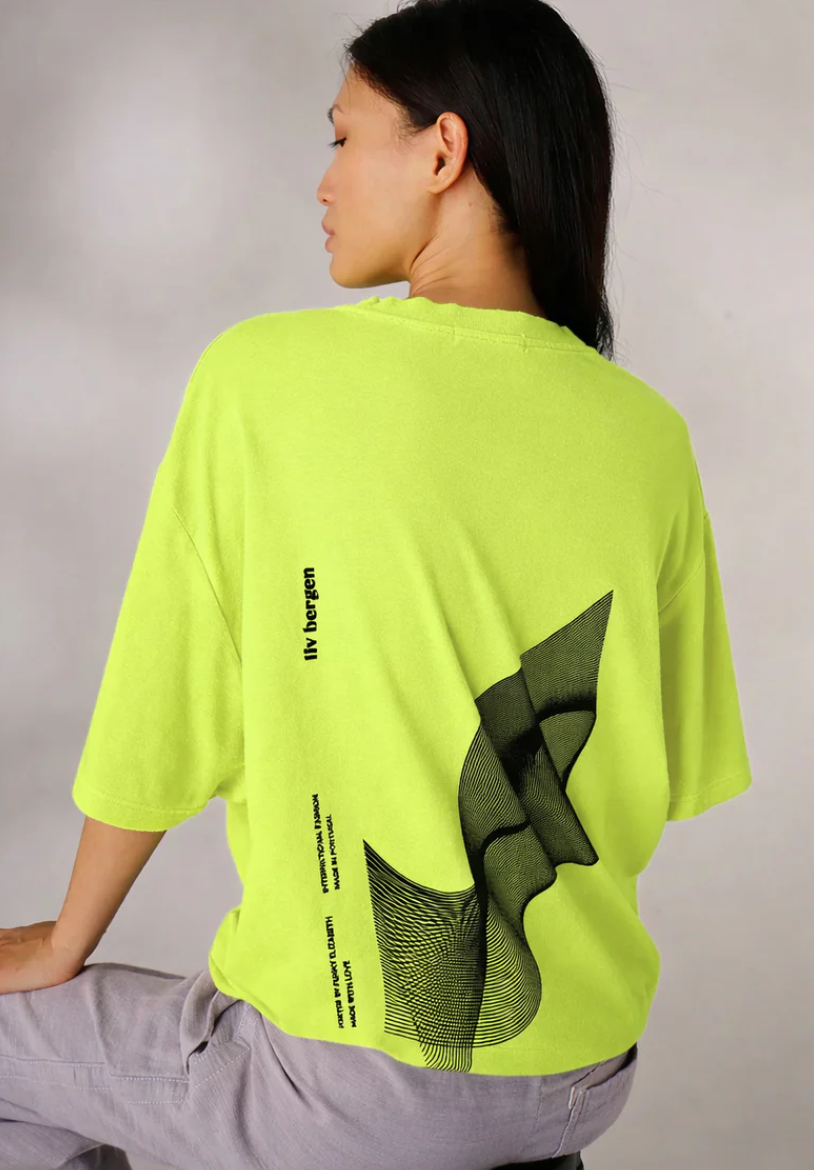 LIV BERGEN Tshirt Denmark , Farbe Neon Gelb