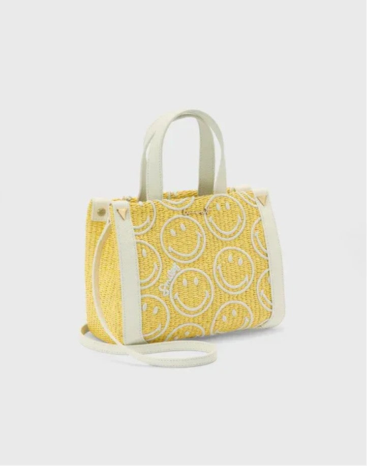 weat Tasche MINI TOTE RAFFIA SMILEY® Farbe Gelb