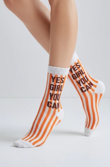 DAILYSOCKS Socken YES GIRL YOU CAN, Farbe Orange