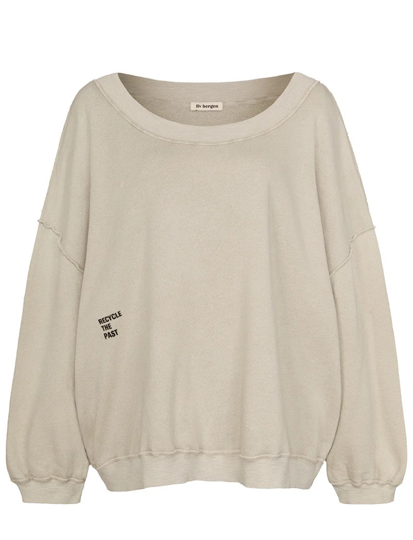 LIV BERGEN Sweatshirt COLUR THE PRESENT, Farbe Zement Grau