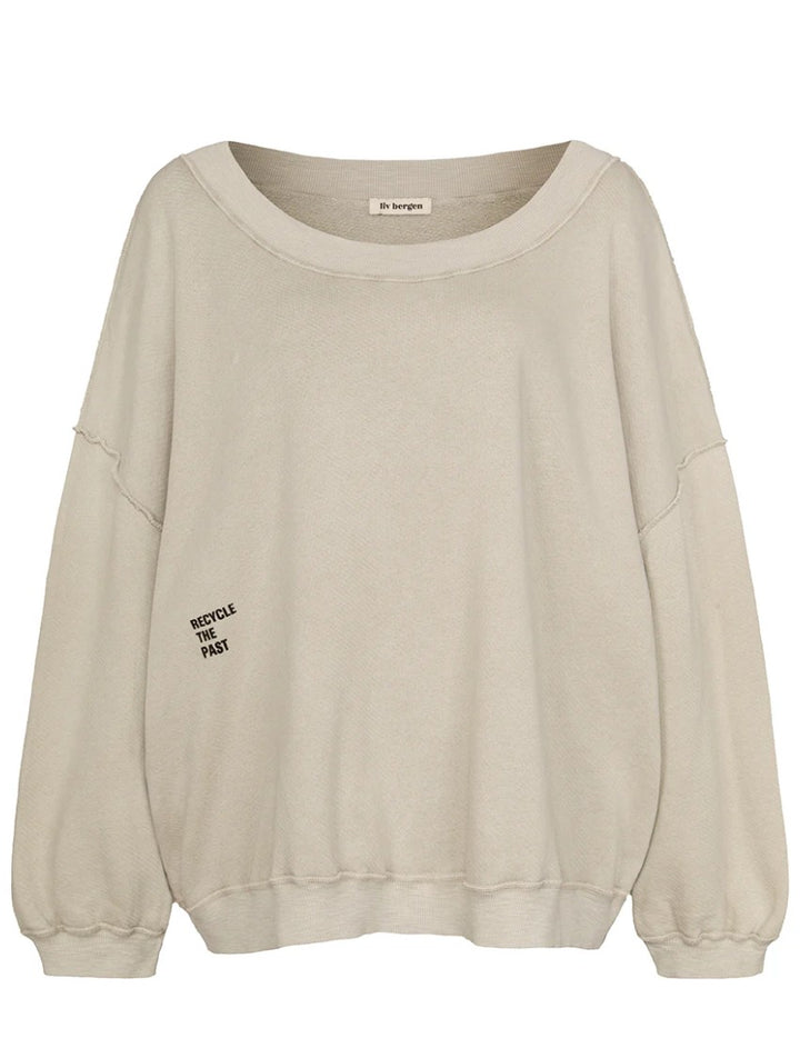 LIV BERGEN Sweatshirt COLUR THE PRESENT, Farbe Zement Grau