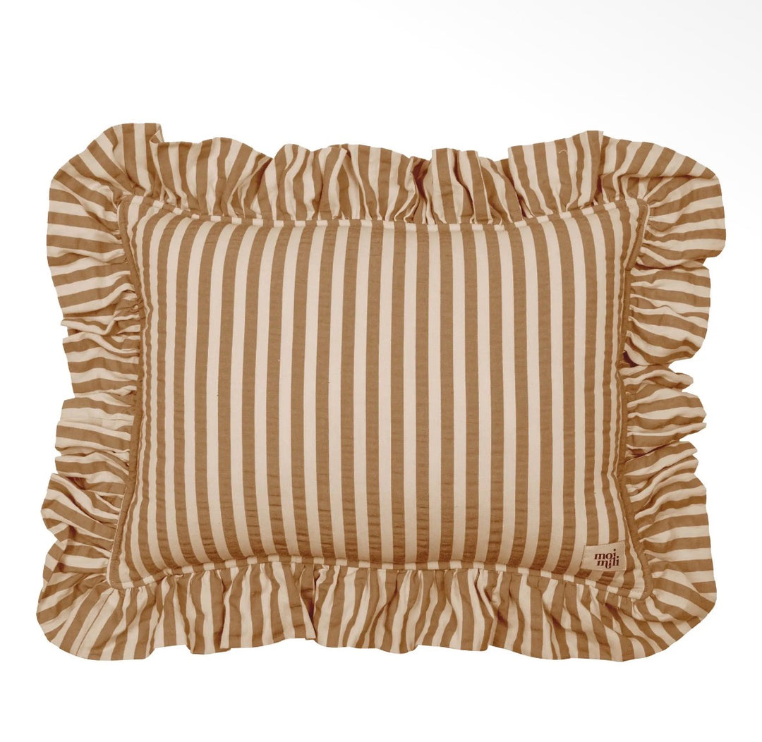 Zierkissen mit Rüsche in Dunkle Olive, ca. 40 x 60 cm