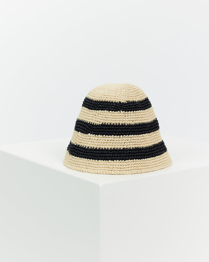 ESPADRIJ L´ORIGINALE Hut Raffia, Schwarz gestreift
