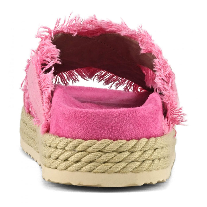 MOU SANDALE Criss Cross Denim, Farbe Pink