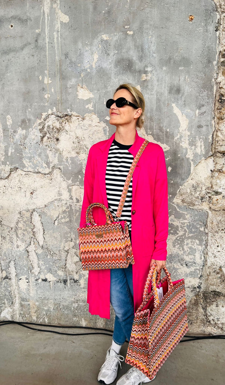 BRASI&BRASI Shopper Tote Milano, Farbe Türkis, Modell groß