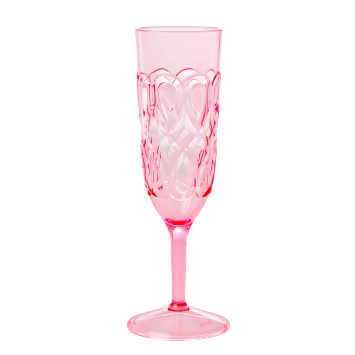 RICE Acryl Glas, Sekt/Champagner Farbe Pink