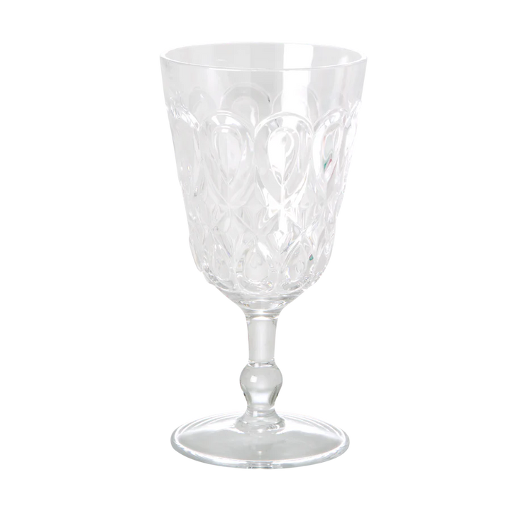 RICE Acryl Glas, Weinglas, Farbe Klar/Transparent