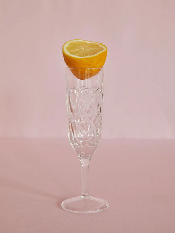 RICE Acryl Glas, Sekt/Champagner Farbe Klar/Transparent