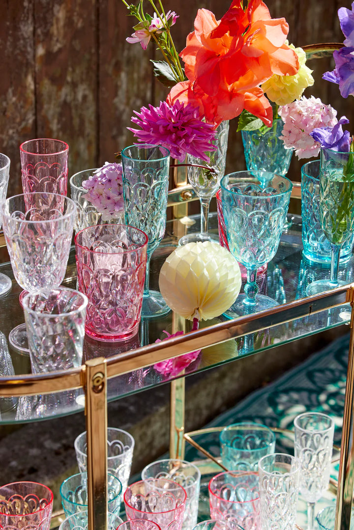 RICE Acryl Glas, Sekt/Champagner Farbe Pink