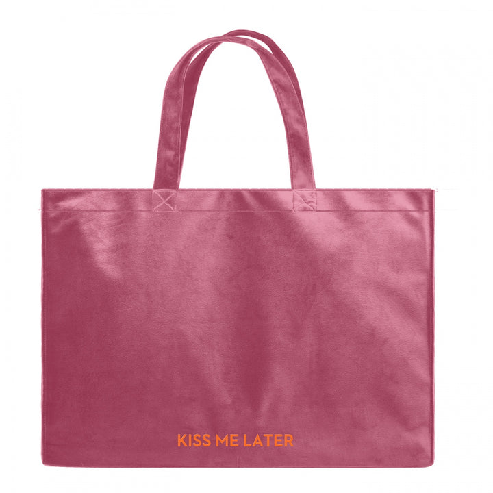 SORBET ISLAND Tasche Shopper "KISS ME LATER", Farbe Altrosa