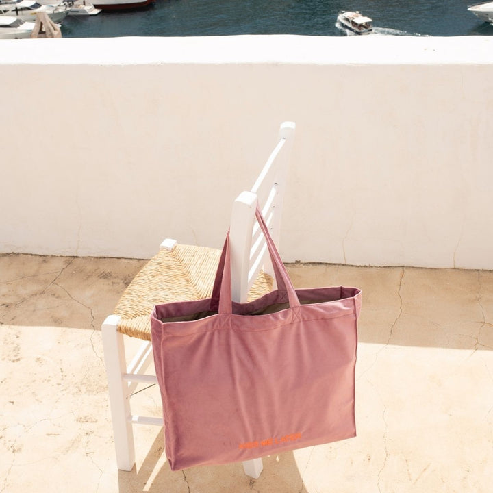 SORBET ISLAND Tasche Shopper "KISS ME LATER", Farbe Altrosa
