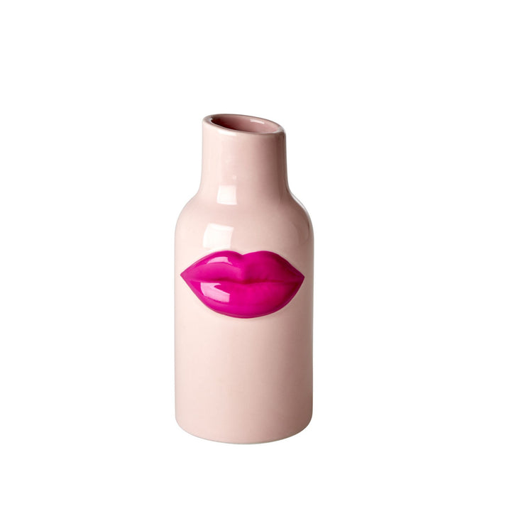 RICE Vase Lippen pink, klein